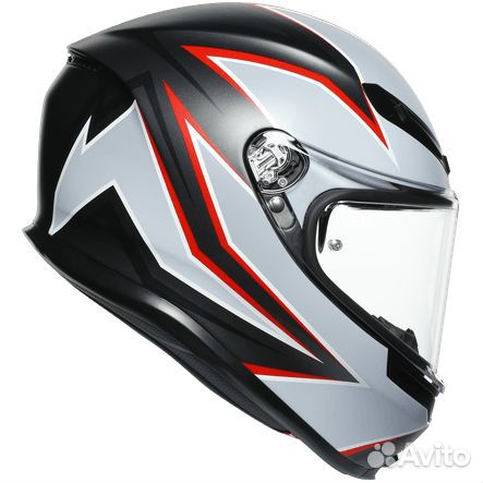 Мотошлем AGV K-6 Multi Flash Matt Black/Grey/Red