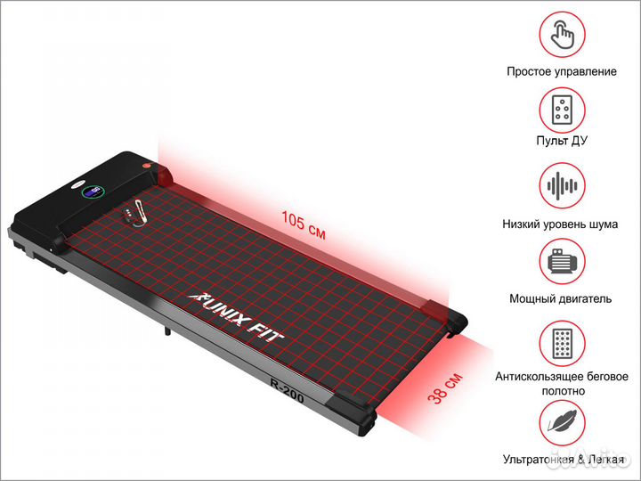Беговая дорожка unix Fit R-200