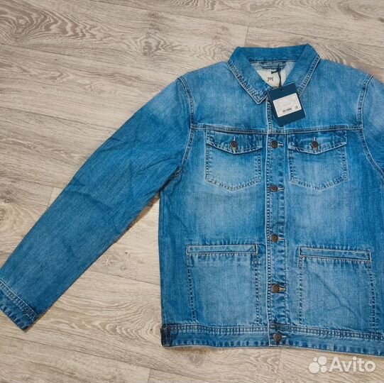Куртка мужская джинсовая синяя 48 размер