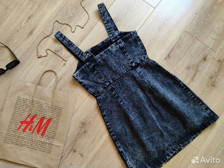 Джинсовый сарафан на девочку H&M р. 164