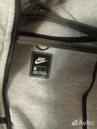 Кофта nike tech fleece серая