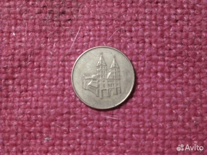 Жетоны 2шт Автобус город Лунд Швеция XX век