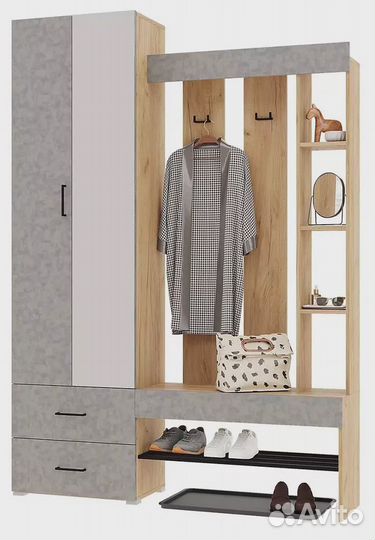 Прихожая Домино бетон быстрая доставка