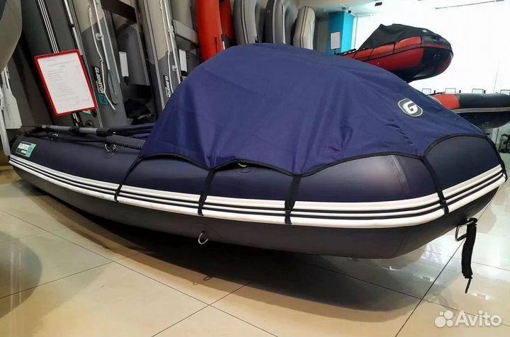 Лодка пвх Gladiator E350 PRO темно-синий