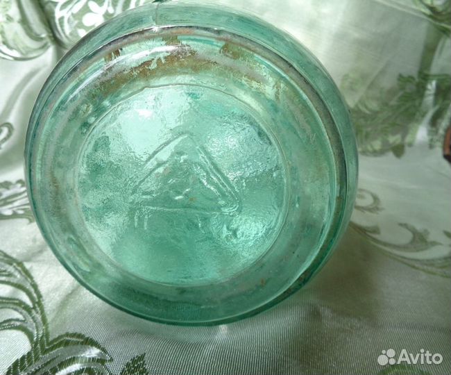 Графин СССР Оригинальный зелёное стекло