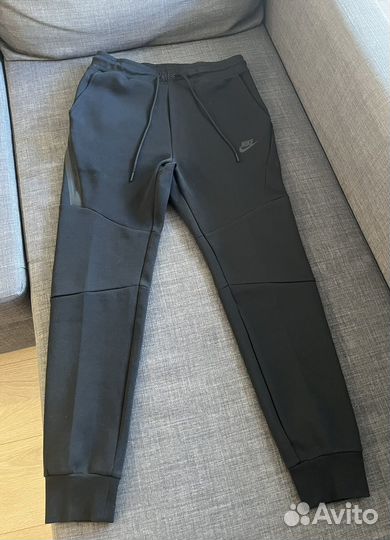 Штаны nike tech fleece черные