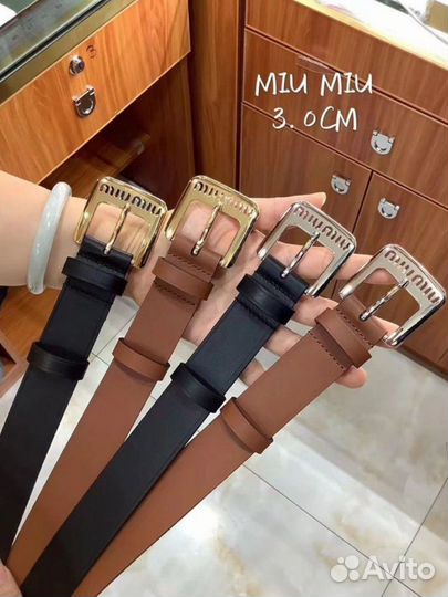 Ремень Miu Miu натуральная кожа