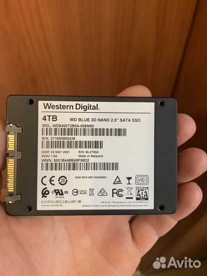 Ssd wd blue 4tb
