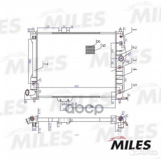 Радиатор chevrolet lanos 1.5/1.6 M/T -A/C 97- a