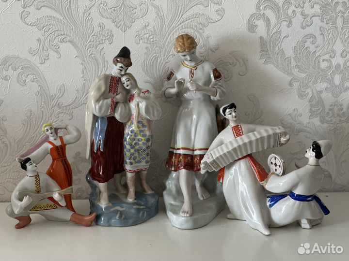 Фарфоровые статуэтки СССР целые лотом
