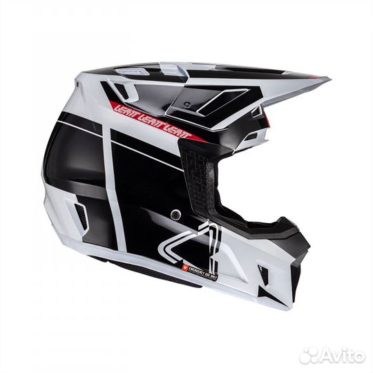 Мотошлем Leatt Moto 7.5 Helmet Kit Black/White