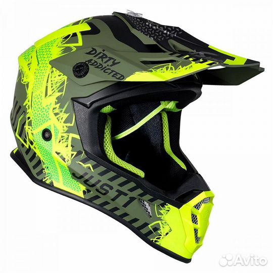 Мотошлем кроссовый just1 J38 Mask Hi-Vis XL