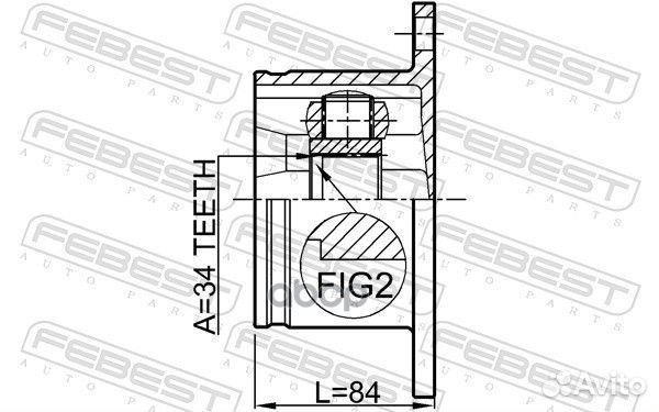 Шрус внутренний 34X104 1711-A4 Febest