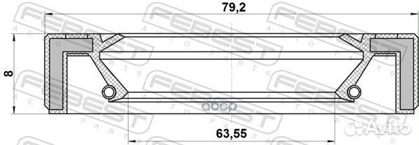 Сальник привода mazda CX-7 ER 2006-2012/65*79*8