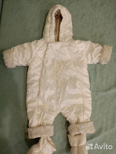Зимний комбинезон+конверт+варежки