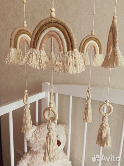Эко Мобиль детский в кроватку макраме