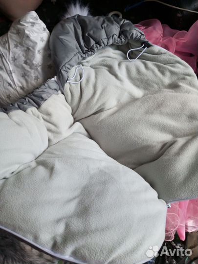 Зимний конверт в коляску до 3 мес