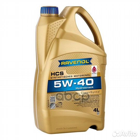 Моторное масло ravenol HCS 5W-40, 4 литра Ravenol