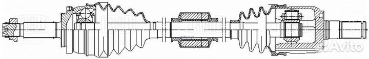 Привод в сборе передний левый AR 0809 Trialli