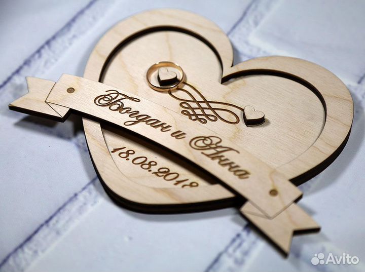 Подставка под кольца в виде сердца