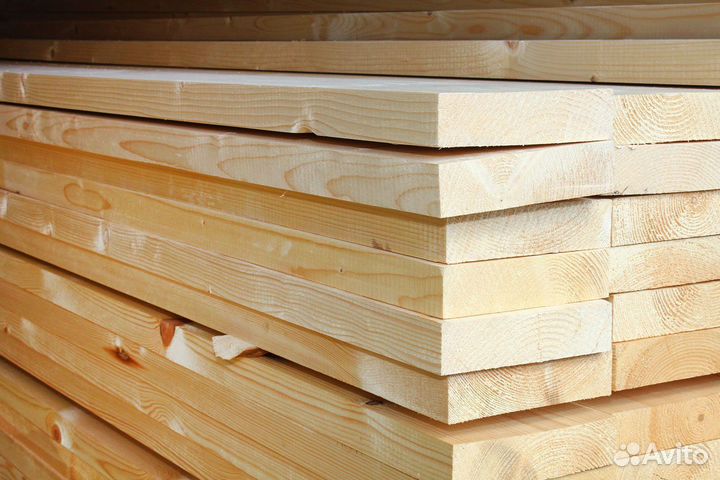 Строганная доска сосна, 40х140 мм, сорт ав