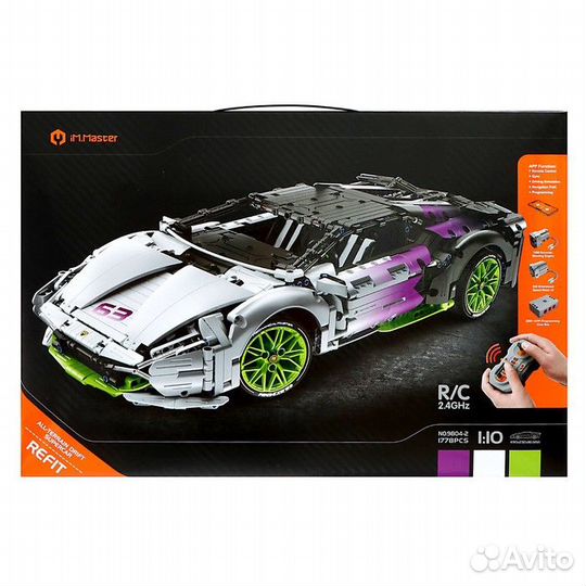 Конструктор 'Спортивная тачка', радиоуправление, 1