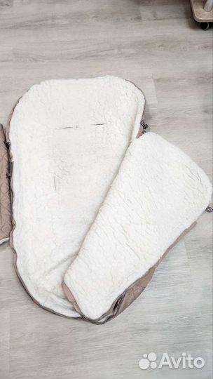 Зимний конверт в коляску на овчине