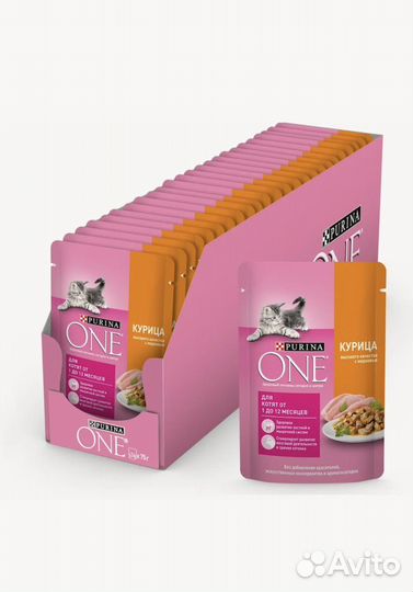 Влажный корм для кошек purina one