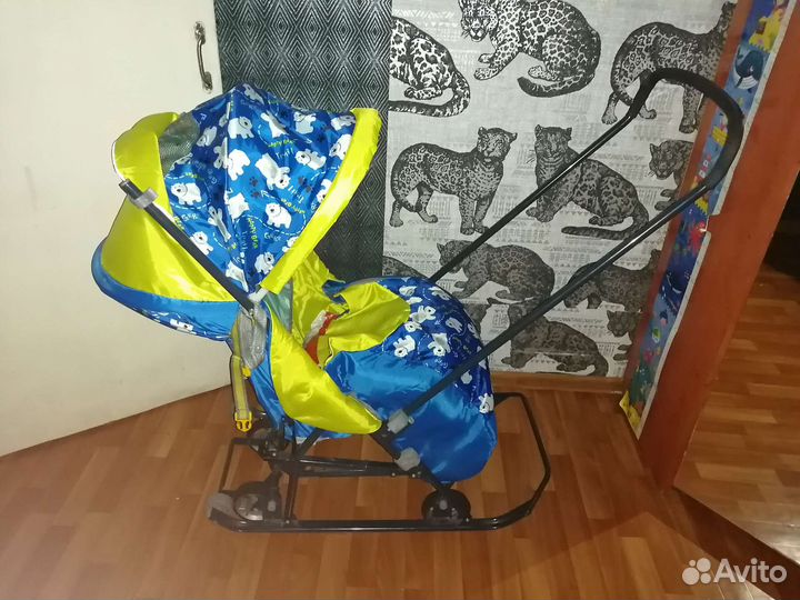 Санки коляска Nika (с колесами)