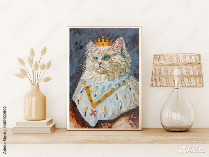 Картины маслом животные коты