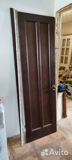 Двери 60 и 90 см с коробкой деревянные