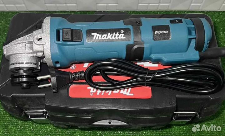 Ушм Makita 1100w 125 mm с рег. оборотов, в кейсе