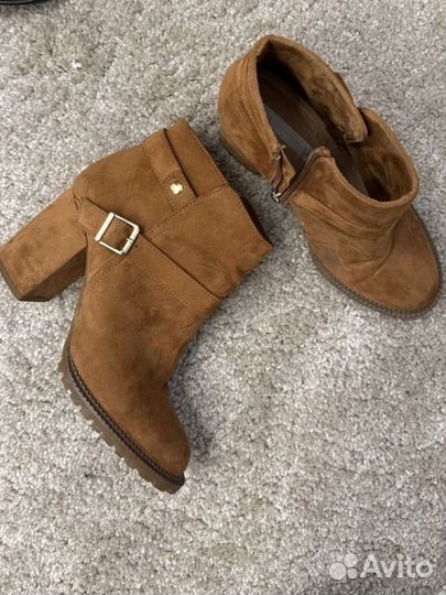 Ботильоны рыжие Bershka под замшу