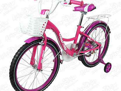 Велосипед Champ Pro G20 с корзиной розово-фиолето