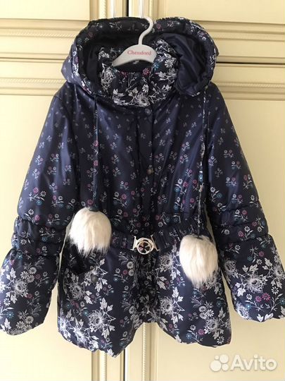 Зимняя куртка на девочку рост 122