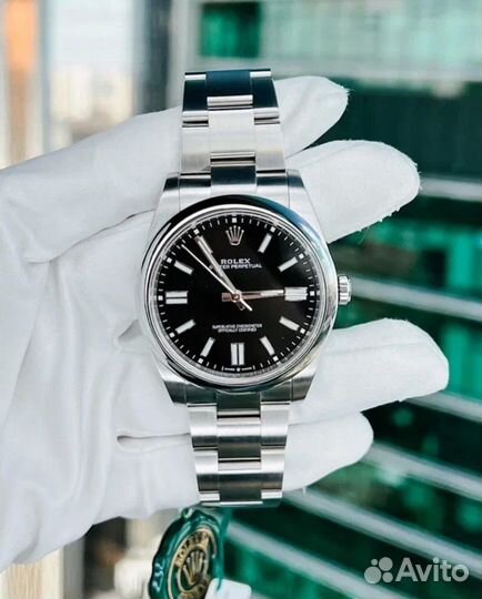 Часы Rolex oyster perpetual black оригинал noob