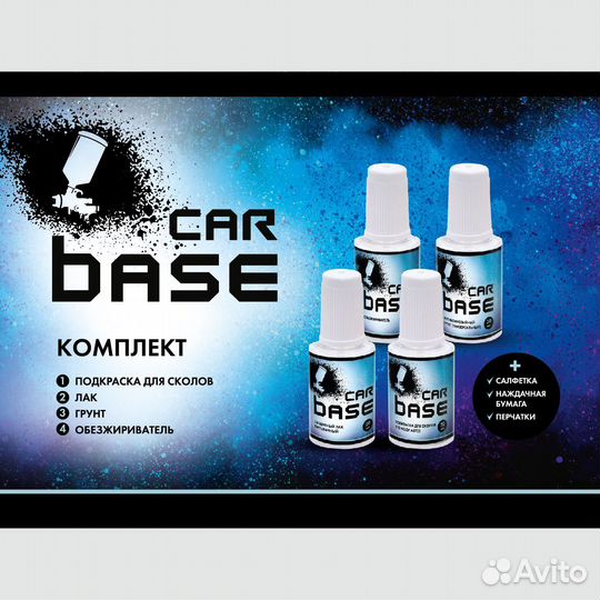 Краска автомобильная. porsche M5G graphitblau (обезжириватель, грунтовка, база, лак) комплект 80 мл