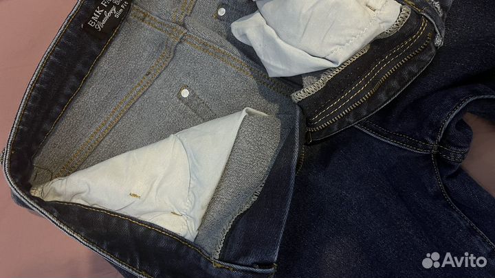 Джинсы женские мом синие