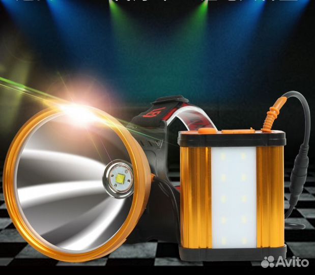 Фонарь налобный светодиодный суперъяркий