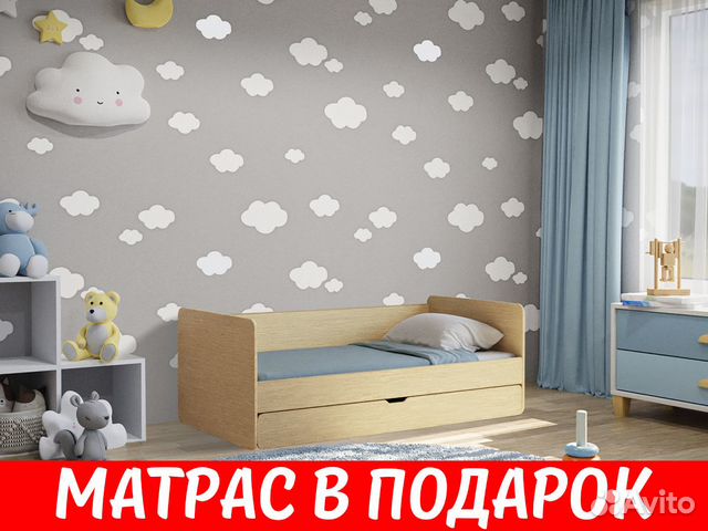 Детская одноярусная кровать манеж