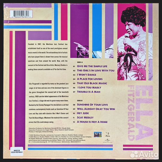 Ella Fitzgerald – Live AT Montreux 1969 (LP)