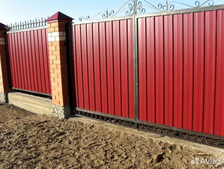 Забор из профнастила / монтаж и установка