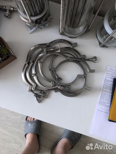 Хамут кламп 4 д юйм 3 секцыи