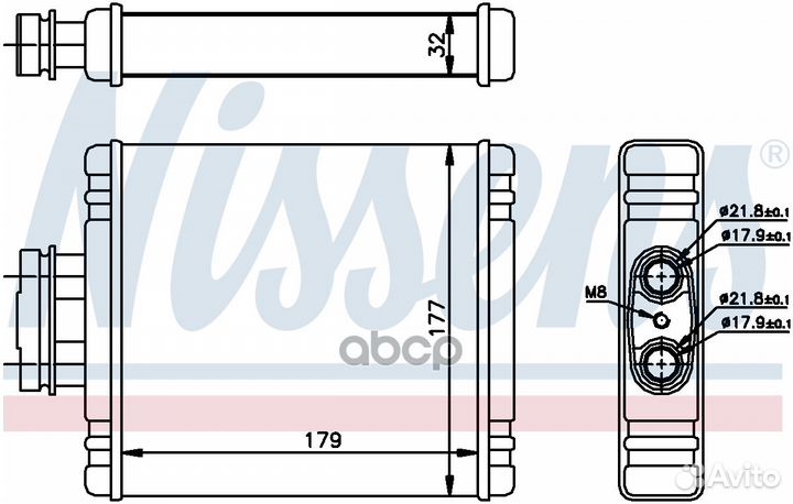 NS73654 радиатор печки VW Polo all 02 73654 N