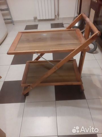 Сервировочный столик на колесиках складной
