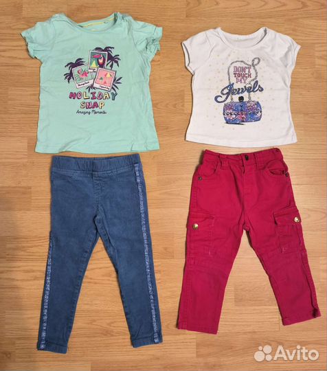 Пакет вещей, платье, сарафан, джинсы 80-92см