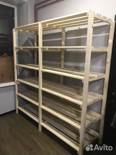 Стеллаж деревянный классический