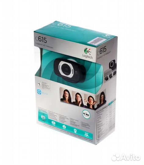 Веб-камера Logitech HD C615, черный, 960-001056