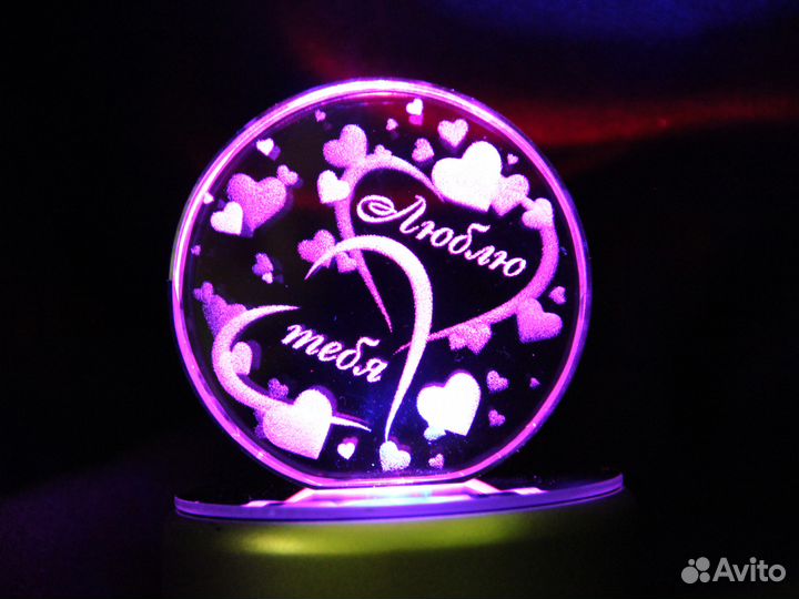 Подарок Кристалл с 3D изображением внутри 