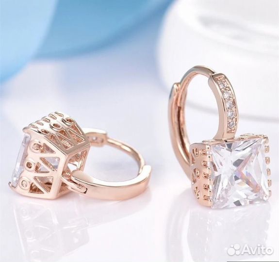 Бижутерия Серьги 18К Позолочено. Разные